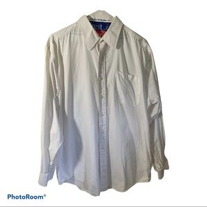 Nautica White long sleeves button up shirt